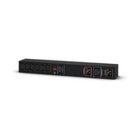 CyberPower Maintenance Bypass PDU MBP20HVIEC6A - Stromverteilungseinheit (Rack - einbaufähig) - Wechselstrom 200-240 V - Eingabe, Eingang 2 x IEC 60320 C20 - Ausgangsanschlüsse: 8 (6 x IEC 60320 C13, 2 x IEC 60320 C19) - 1U - Silber