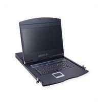 VALUE KVM-Konsole mit KVM-Switch - 8 Anschlüsse - USB - Deutsch - 48 cm (19)