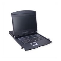 VALUE KVM-Konsole mit KVM-Switch - 8 Anschlüsse - USB - Deutsch - 48 cm (19)