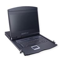 VALUE KVM-Konsole mit KVM-Switch - 8 Anschlüsse - USB - Französisch - 48 cm (19)