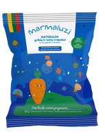 MARMALUZI naturalūs grikių, lęšių trapukai su chia ir morkomis, nuo 8 mėn.+, 30g