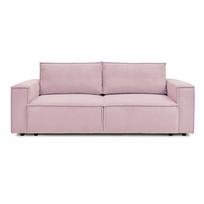 Sulankstoma sofa šviesiai rožinės spalvos iš kordinio velveto 245 cm Nihad – Bobochic Paris