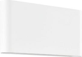 "Brilliant Welbie" LED lauko sieninis 17,5 cm baltas šviestuvas - modernus 14 W LED lauko šviestuvas, 1300 lm, 3000 K, IP54, dvipusis apšvietimas, taupantis energiją ir patvarus