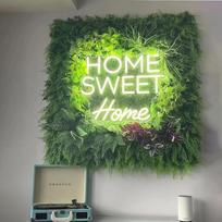 "Home Sweet Home" neoninis ženklas sienoms dekoruoti, neoninis sienų menas, akrilo LED žibintai su kabančia grandine, skirti miegamojo dekorui, žmogui, barui, barui, užeigai, absolventui, vestuvėms, 5 V, USB maitinimas, reguliuojamas apšvietimas
