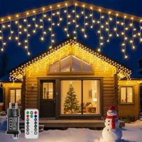 "Icicle" pasakų žibintai Lauko 15 m 600 LED Kalėdų žibintai Šiltai balta IP44 atsparus vandeniui su kištuku ir laikmačiu, 8 režimai - puikiai tinka patalpoms, balkonams, stiebams, turėklams ir Kalėdoms