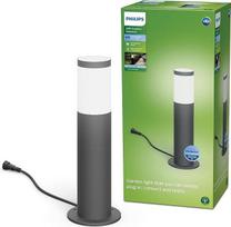 "PHILIPS Utrecht" lauko kištukinio lizdo lemputės prailgintuvas (6 W), oro sąlygoms atsparus žemos įtampos lauko apšvietimas su šalta balta šviesa, energiją taupantis LED apšvietimas, antracito spalvos, 4 000 kelvinų