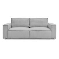 Sulankstoma sofa šviesiai pilkos spalvos iš kordinio velveto 245 cm Nihad – Bobochic Paris