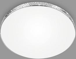 BRILONER Leuchten LED vonios kambario lubų šviestuvas su blizgesio efektu IP44 Vonios kambario šviestuvas Neutrali balta šviesa Chromas 355 x 65 mm (DxV) 3651-216 Skersmuo 35,5 cm