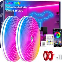 Cozylady RGB Neon Led strip Light, mit Fernbedienung, APP Steuerung, wasserdichte flexible RGB Streifen, 24V LED Neon band für Schlafzimmer, Heiminnenausstattung Dekoration. (20M/66Fuß)