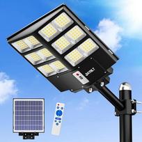 JAYNLT Y-2000W Saulės gatvės apšvietimas lauke, 20000LM 6500K LED prožektorius, IP67 vandeniui atsparus saulės prožektorius su judesio jutikliu kiemui, garažui, automobilių stovėjimo aikštelei