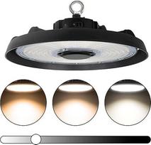 LED High Bay 150W LED vidaus prožektorius 22500LM vandeniui atspari vidaus šviesa 100%/75%/50% reguliuojamas 3000/4000/5000K UFO lempa IP65 salės apšvietimas 90º spindulio kampas Pramonės lempa