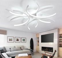LED lubų šviestuvas Miegamasis Dimmable Modern Ceiling Light ir nuotolinio valdymo pultas Gyvenamasis kambarys 6000 K lubų apšvietimas App Didelis salono lubų šviestuvas Baltas metalas Valgomasis, virtuvė, prieškambaris 80 cm