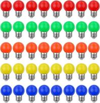 LED spalvotos E27 spalvotos lemputės 3 W = 30 W Dekoratyvinė šviesa ir dizainas 240 liumenų AC220V-240V Dekoravimo lempa Mišrios spalvos Raudona geltona mėlyna mėlyna žalia oranžinė - pakuotė po 40 vnt.