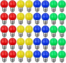 LED spalvotos E27 spalvotos lemputės 3 W = 30 W Dekoratyvinė šviesa ir dizainas 240 liumenų AC220V-240V Dekoravimo lempa Mišrios spalvos Raudona, geltona, mėlyna, žalia - 40 vnt. pakuotė