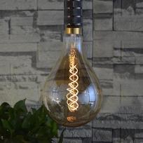 SD LUX LED lemputės, senovinės, didelės dekoratyvinės 8 W, 450 lm (atitinka 40 W, reguliuojamo ryškumo XXL gaublio lemputė, E27, nemirguliuoja, retro Edisono lemputė pakabinamam šviestuvui, atspalvis, šilta balta 2200 K, pakuotė po 1 vnt.
