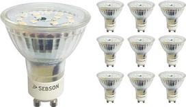 SEBSON GU10 LED lemputė 5 W apšviečiama šiltai balta Ra95 be mirgėjimo pakeičia 30-35 W halogeninę 3000 K 230 V LED lemputę lubų apšvietimo skersmuo 50 x 57 mm, 10 vnt.