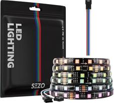 SEZO Lanksti RGBCCT LED juosta WS2805 IC LED juosta IP65 Vandeniui atspari didelio tankio šviesos juosta Dimmable 2700K-6000K 5M 300LEDs 60LEDs/M DC24V šviesos juosta FPCB juoda vidaus virtuvės šalis DIY