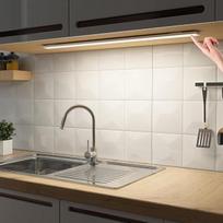 SOAIY LED šviesos diodų reguliuojamas apšvietimas 58 cm virtuvės šviestuvas 4500 mAh įkraunama baterija Spintelės apšvietimas su jutiklio laikmačiu 3 spalvų LED juosta Magnetinė šviesos juosta virtuvės spintelėms Spinta