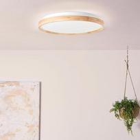 Šviesos dėžutė LED lubų šviestuvas su CCT, naktine šviesa ir laikmačiu - Skersmuo 50 cm - Plokščias lubų šviestuvas - Reguliuojamas nuotolinio valdymo pulteliu (maks. 3300 lm) - Metalas/Plastikas/Mediena, pagamintas iš kaučiukmedžio - Šviesa