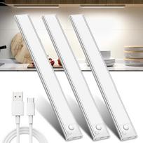 Virtuvės LED apšvietimas po spintele - judesio jutiklis - virtuvės apšvietimas po spintele Baltas 30 cm pakuotė, 3 vnt.