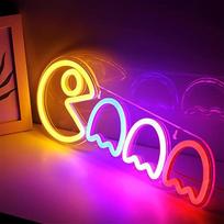Žaidėjų LED neoninė šviesa, žaidimų neoninis ženklas, žaidimų neoninis ženklas, vaivorykštinė, spalvinga dekoratyvinė šviesa žaidimų stiliumi, būtina barams / žaidimų kambariams / elegantiškiems žaidimų langeliams, didelis ryškumas ir vanduo