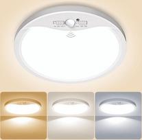 zemty 30 cm LED lubų šviestuvas su judesio jutikliu 24 W, 2400 lm, 3 režimai / 3 laikai (30s/60s/120s)/3 spalvų temperatūros, IP44 vandeniui atsparus šviestuvas su judesio jutikliu, skirtas prieškambariui, vonios kambariui, laiptams