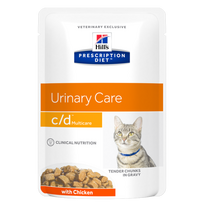 Hill's Prescription Diet Urinary Care c/d Multicare Chicken Cat šlapimo takų sistemos problemoms, 85 g