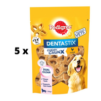 Šunų skanėstai PEDIGREE Dentastix Chewy Chunk Maxi, vištienos skonio, 68 g x 5 vnt. pakuotė