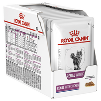 Royal Canin Veterinary Renal Chicken drėgnas maistas katėms, sergančioms lėtiniu inkstų nepakankamumu, 85 g