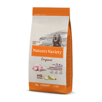 Nature's Variety Original Med/Max Adult Turkey begrūdis, sausas maistas šunims, 12 Kg