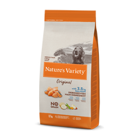 Nature's Variety Original Med/Max Adult Salmon begrūdis, sausas maistas šunims, 12 kg