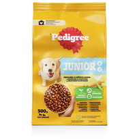 Pedigree Junior sausas maistas šunims su paukštiena ir daržovėmis, 500 g