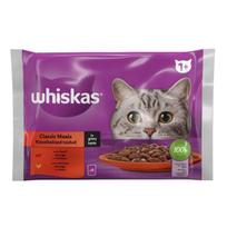 Whiskas Classic Meals drėgnas maistas suaugusioms katėms, mėsos rinkinys, 4 x 85 g