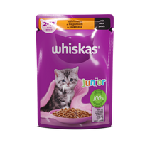 Whiskas drėgnas maistas kačiukams su paukštiena, 85 g