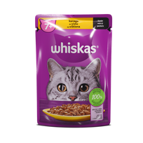 Whiskas Senior drėgnas maistas vyresnio amžiaus katėms su vištiena, 85 g
