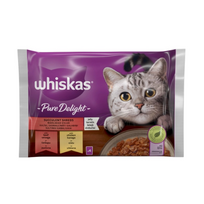 Whiskas drėgnas maistas suaugusioms katėms, mėsos rinkinys, 4 x 85 g