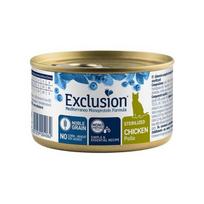 Exclusion Mediterraneo Mono Protein konservuotas maistas sterilizuotoms katėms su vištiena, 85 g