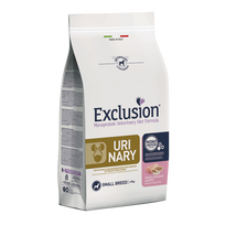 Exclusion Urinary dietinis sausas maistas mažų veislių šunims su kiauliena, sorų kruopomis, ryžiais, S, 2kg