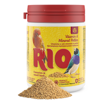 RIO vitaminų ir mineralų granulės kanarėlėms, egzotiniams kitiems mažiems paukščiams, 120 g