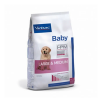 Virbac Veterinary HPM Baby Dog Large - Medium visavertis ėdalas didelių ir vidutinių veislių šuniukams, 12 kg