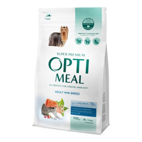 OPTIMEAL™ Visavertis sausas ėdalas suaugusiems miniatiūrinių veislių šunims, su dideliu kiekiu lašišos, 0,7 kg