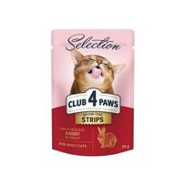 CLUB 4 PAWS Premium Visavertis konservuotas ėdalas suaugusioms katėms su triušiena padaže, 85 g