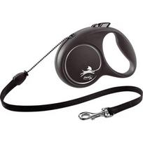 FLEXI Black Design M virvinis pavadėlis šunims, 5 m, juodas