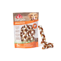 8in1 Delights Chewy Braids XS/S skanėstas mažų veislių šunims, 75 g