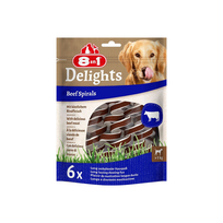 8in1 Delights jautienos spiralės skanėstai šunims, 6 vnt.