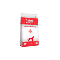 Calibra Veterinary Diets Dog Diabetes - Obesity sausas maistas šunims, cukraus apykaitai reguliuoti, antsvoriui mažinti, 2 kg