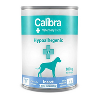 Calibra Veterinary Diets Dog Hypoallergenic Salmon - Insect drėgnas maistas alergiškiems šunims, 400 g