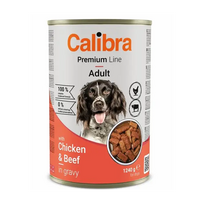 Calibra Dog Can Chicken - Beef drėgnas maistas šunims, 1,24 kg
