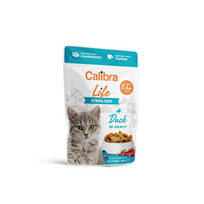Calibra Cat Life Pouch Sterilised Duck drėgnas maistas sterilizuotoms katėms, 85 g