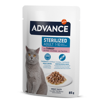 Advance AC Sterilized Turkey drėgnas maistas sterilizuotoms katėms, 12 x 85 g